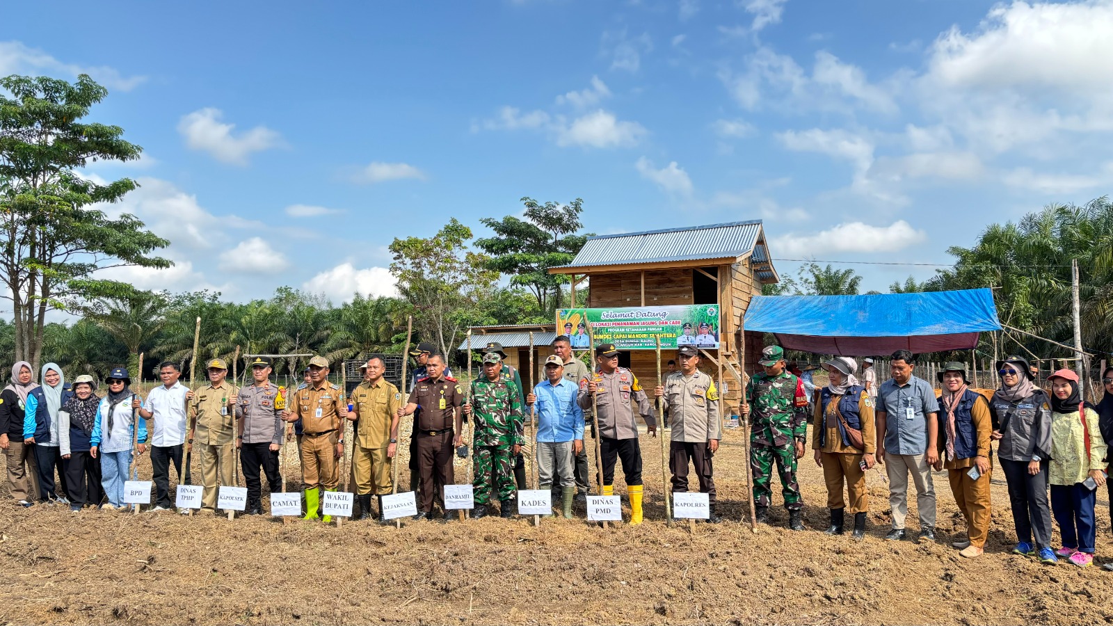 Wabup Sarolangun Gerry Trisatwika Tanam Jagung dan Cabe di S